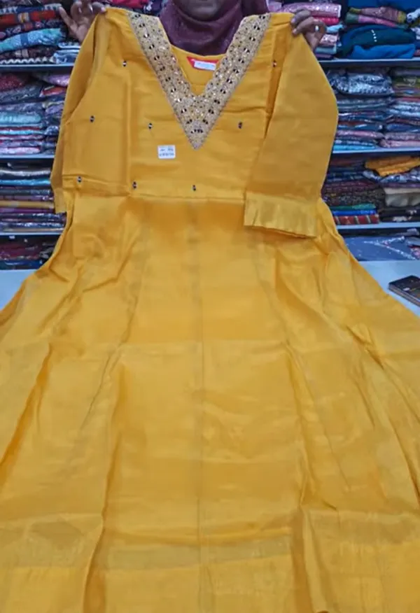 Silk Long Anarkali Kurti | AK1878